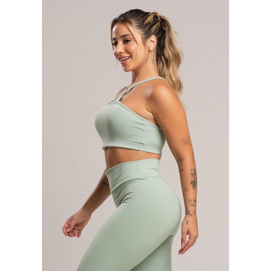 Top Cropped Duplo Alcinha Poliamida Mvb Modas