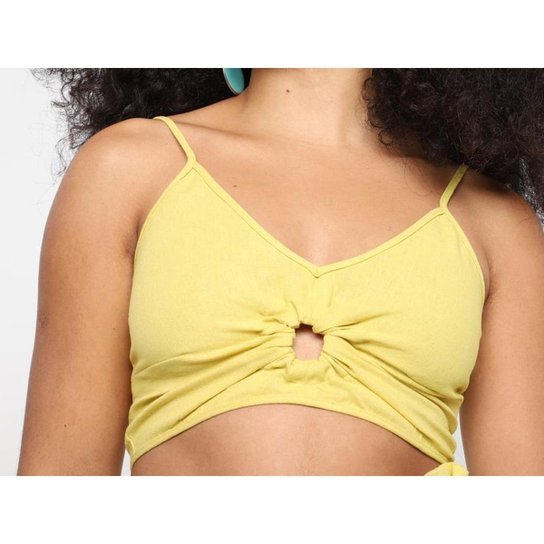 Top Cropped Vista Manihi Linho Royal