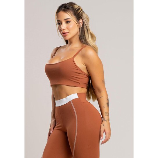 Top Duplo Alcinha de Regulagem Poliamida Mvb Modas