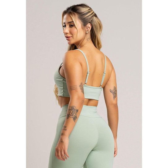 Top Duplo Alcinha de Regulagem Poliamida Mvb Modas