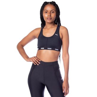 Top Feminino Puma Nadador com Bojo Preto