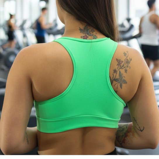 Top Fitness Nadador Sem Bojo Não Transparente Proteção UV