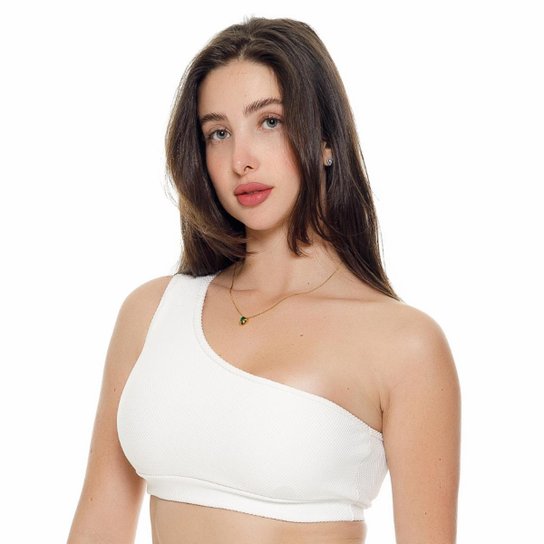 Top Fitness Shine Ombro Só - Preto - G