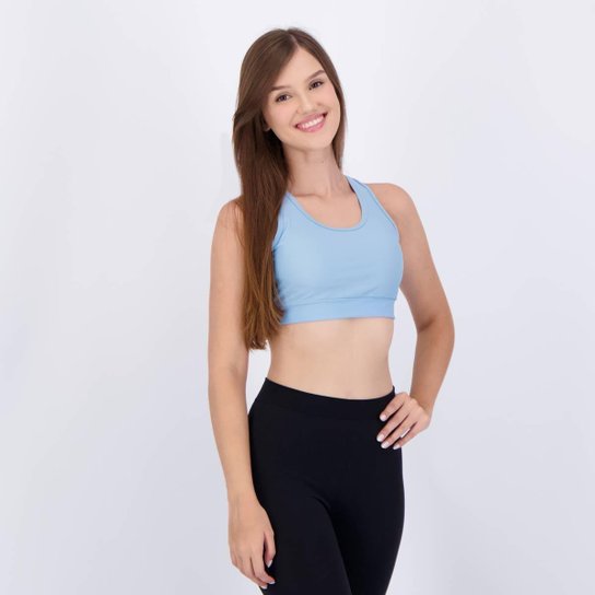 Top Selene Básico Feminino Azul Claro