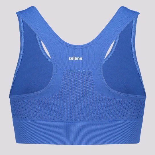 Top Selene Sem Costura Basic Feminino Azul