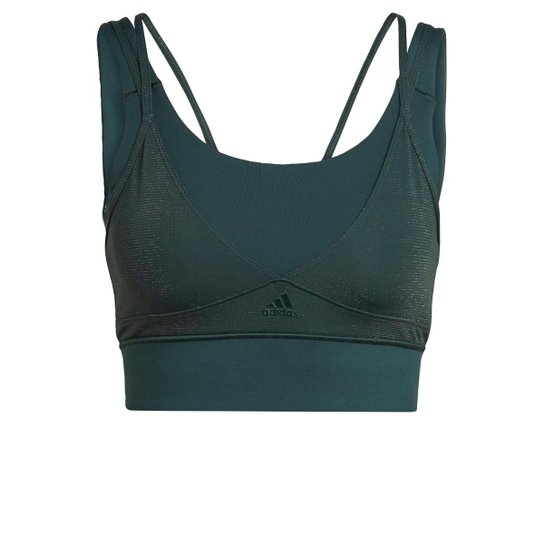 Top Treino Brilhante Suporte Médio Powerimpact Adidas