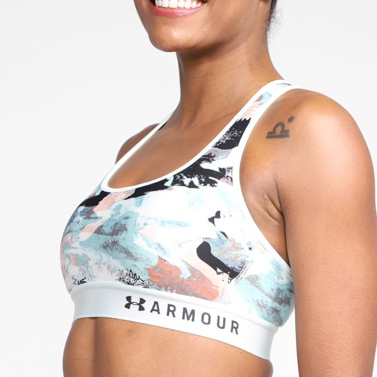 Top Under Armour Mid Crossback Print Média Sustentação