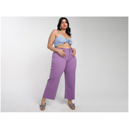 Top Vista Amarração Frontal Xadrez