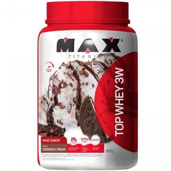 Top Whey 3W - 900g Cookies & Cream - Max Titanium