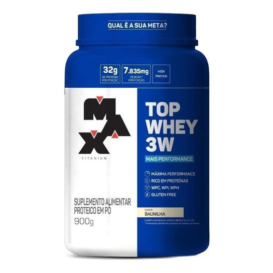 Top Whey 3W + Performance 900g - Max Titanium