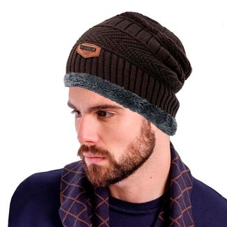Touca Gorro Frio Intenso Forrado Peluciado Estilosa Viagem Inverno Cores