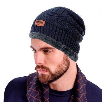 Touca Gorro Frio Intenso Forrado Peluciado Estilosa Viagem Inverno Cores