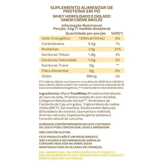 True Whey Proteína Hidrolisada e Isolada com Colágeno 837g - True Source
