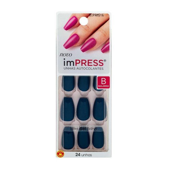 Unhas Autocolantes ImPRESS Ultra Gel Brilho Sapphire