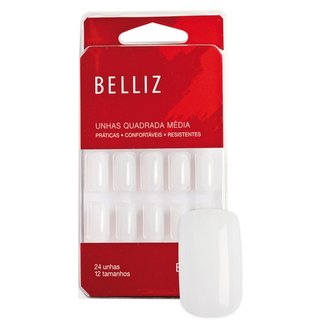 Unhas Postiças Belliz - Quadrada Média 1 Un