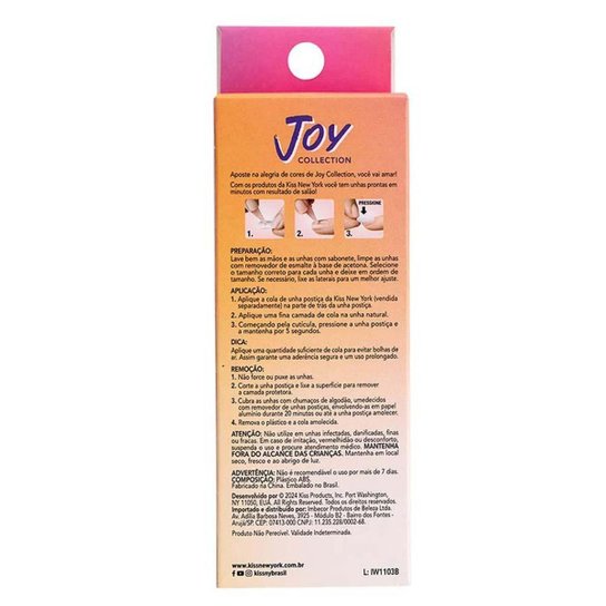 Unhas Postiças Kiss New York Joy Collection Real Pink 1 Un