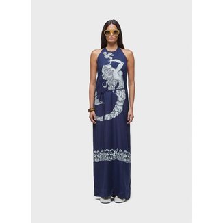 Vestido transpasse ocean blue OSKLEN