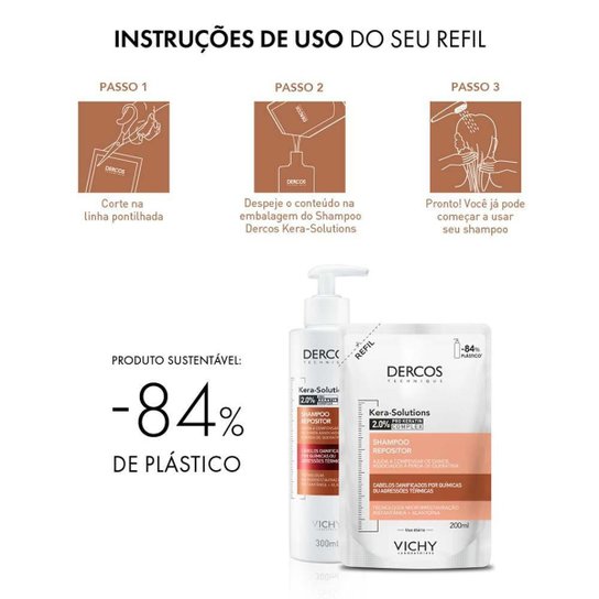 Vichy Dercos Kera-Solutions Shampoo Repositor Refil - 200ml 200ml