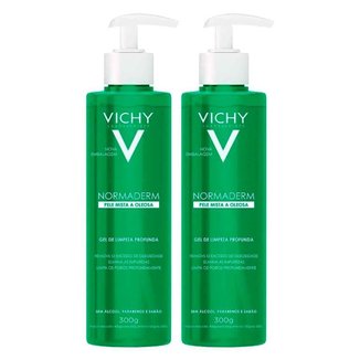 Vichy Normaderm Kit com 2 Unidades – Gel de Limpeza Facial Profunda 300g Kit