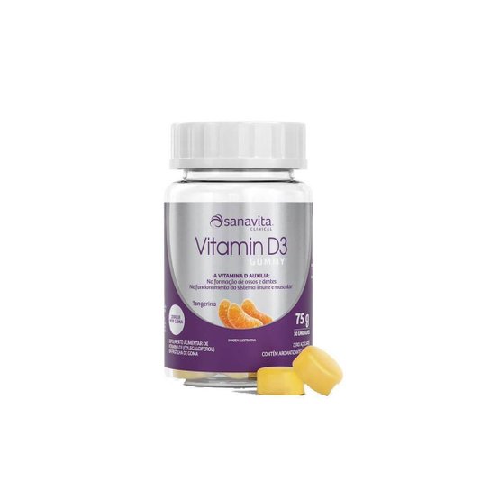 Vitamin D3 Gummy 30 Cápsulas Sanavita