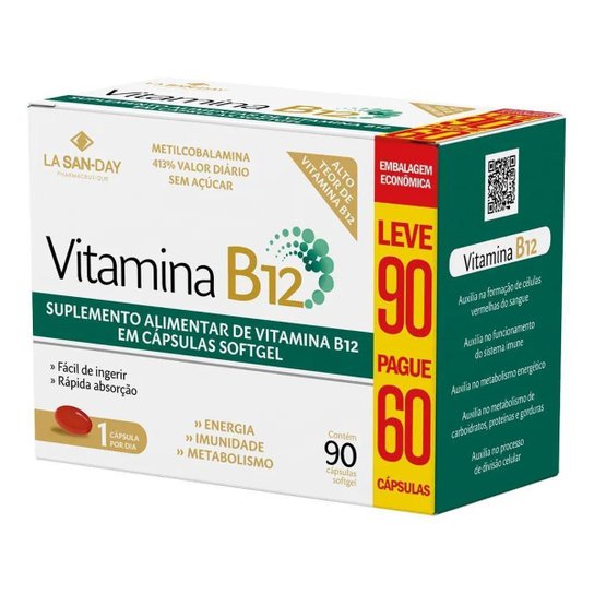 Vitamina B12 90 Cápsulas La San Day