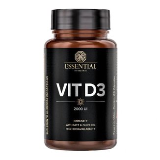 Vitamina D3 2000 UI (120 Cápsulas) 103g Essential Nutrition