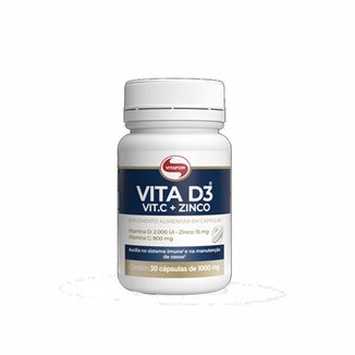 Vitamina D3 + C + Zinco 30 Cápsulas 1000mg VitaFor