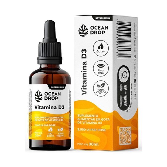 Vitamina D3 Gotas 30ml 2000ui 120 Doses Ocean Drop