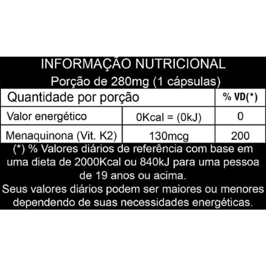 Vitamina K2 60 Cápsulas Apisnutri