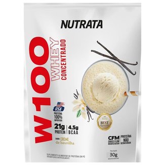 W100 Whey Concentrado - 1 Sachê 30g Baunilha - Nutrata