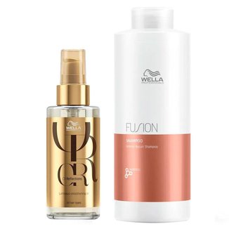 Wella Professionals Kit - Shampoo Fusion + Óleo Oil Reflection Kit