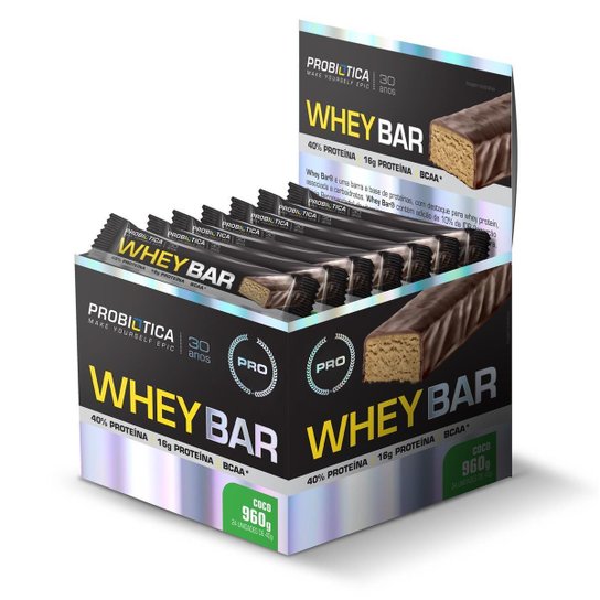 Whey Bar cx c/ 24 unidades - Probiótica