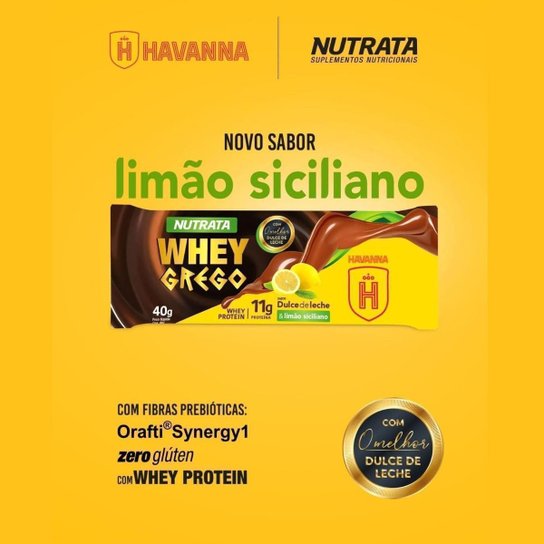 Whey Grego Bar Nutrata 12 un.