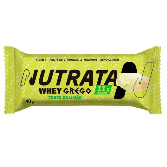 Whey Grego Bar Torta de Limão - Nutrata 12 un.