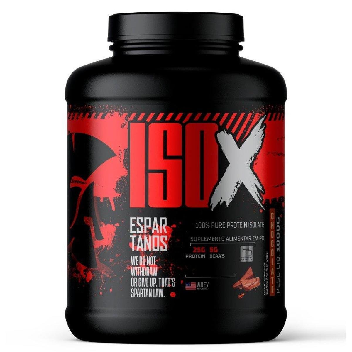 Whey ISO X Protein 100 Pure Isolate 1800G Espartanos Chocolate