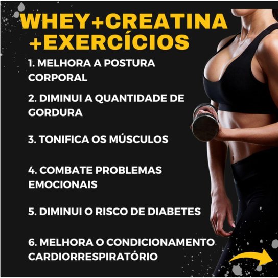 Whey Morango Creatina + Coqueteleira