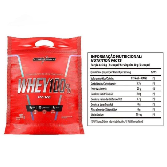 Whey Protein 100% Pure Refil 900g Integralmedica