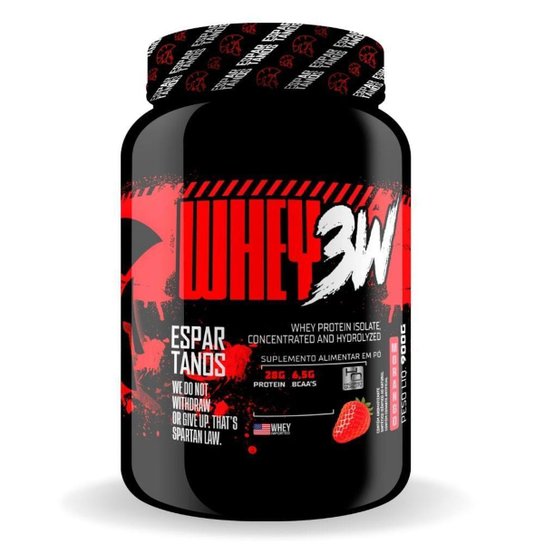 Whey Protein 3W Concentrado Isolado e Hidrolisado 900g Top Whey - Espartanos