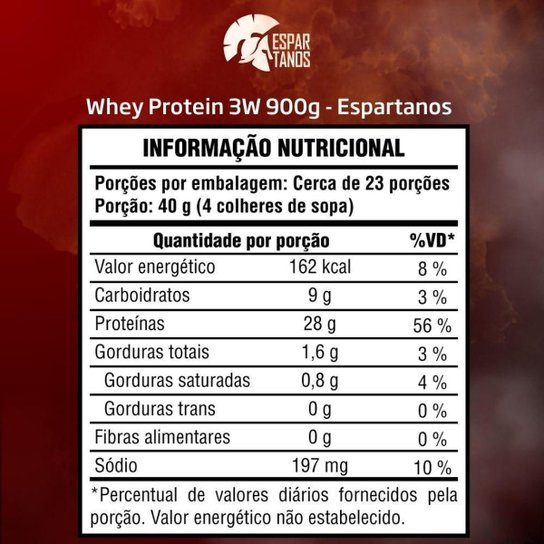 Whey Protein 3W Concentrado Isolado e Hidrolisado 900g Top Whey - Espartanos