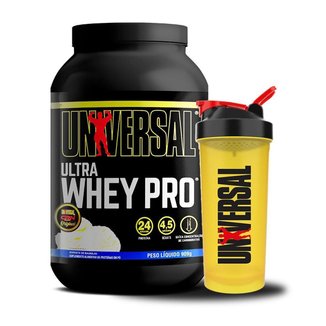 Whey Protein 3W Ultra Whey Hidrolisado - Isolado - Concentrado 900g + Coqueteleira 600ml - Universal