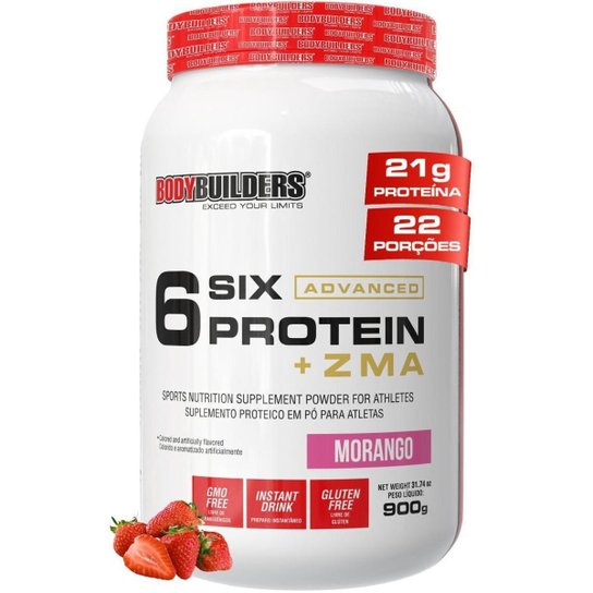 Whey Protein 6 Six Protein Advanced com ZMA 900g – Bodybuilders