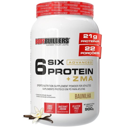 Whey Protein 6 Six Protein Advanced com ZMA 900g – Bodybuilders