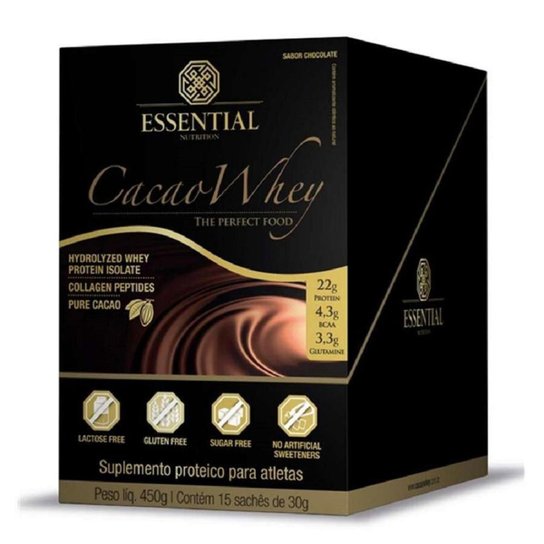 Whey Protein Cacao 30g (450g) 15 Unidades Essential