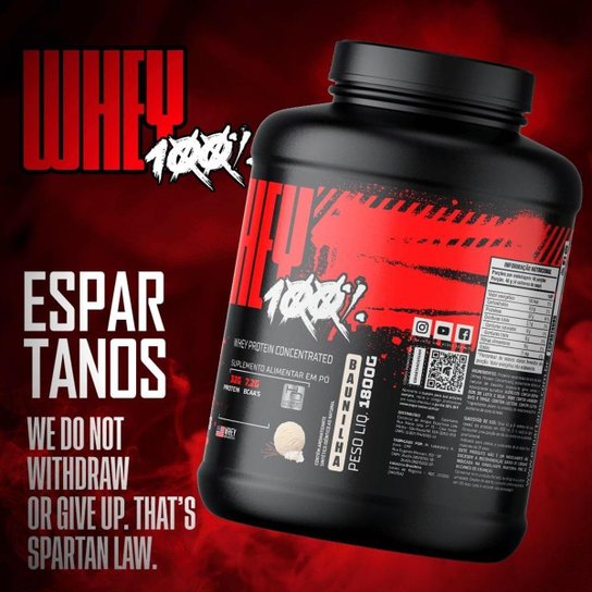 Whey Protein Concentrado 100% Pure 1800g WPC 80 - Espartanos