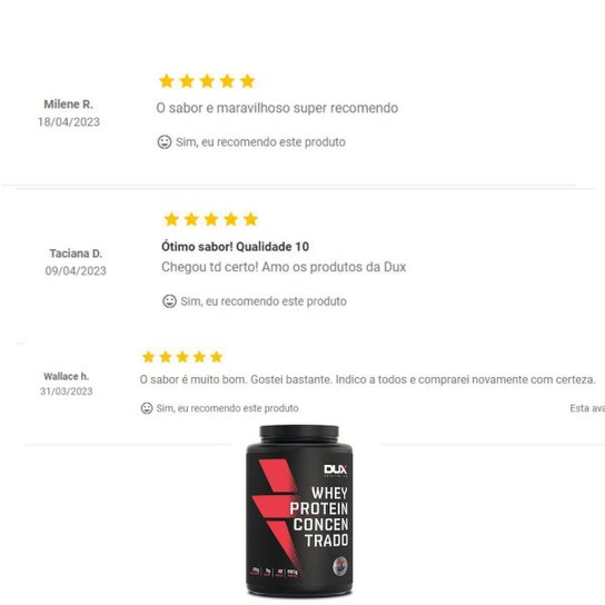 Whey Protein Concentrado Dux Nutrition 900g -Sabores Top