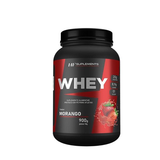 WHEY PROTEIN DE MORANGO 900G HF SUPLEMENTS
