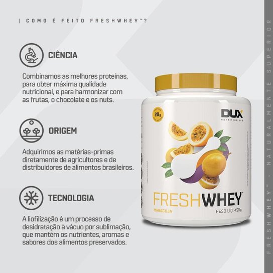 Whey Protein FreshWHey Maracujá Dux Nutrition 450g