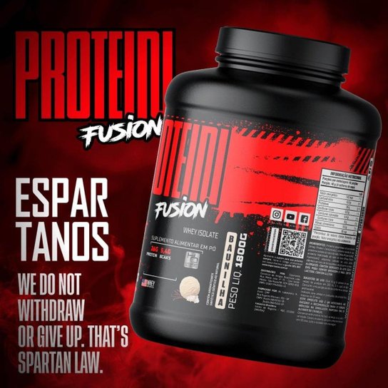 Whey Protein Fusion Isolate 1,8kg + 2x Creatina + 2x Bcaa - Espartanos