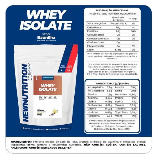 Whey Protein Isolado 900g Natural NewNutrition