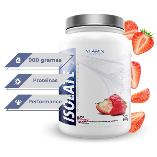 Whey Protein Isolate 900g Baunilha Chocolate Morango